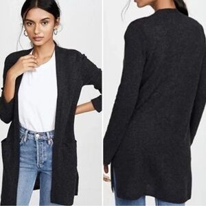 ATM Anthony Thomas Melillo 100% Cashmere Cardigan charcoal Sweater size xs